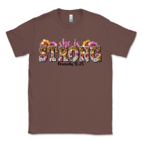 Chestnut she is strong proverbs 31 25 Classic Tee - NancyCooperArtShop