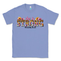 Colony Blue she is strong proverbs 31 25 Classic Tee - NancyCooperArtShop