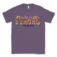 Lavender she is strong proverbs 31 25 Classic Tee - NancyCooperArtShop
