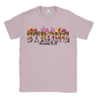Lilac she is strong proverbs 31 25 Classic Tee - NancyCooperArtShop