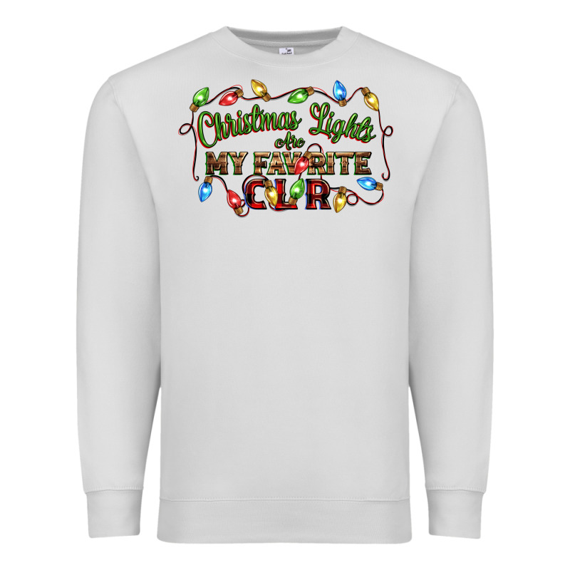 Christmas Lights Are My Favorite Color Premium Sweatshirt by CowGirlArtShop | Teevron