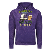 Cloud Purple a god day starts with golf carts and beer Vintage Hoodie - MaliasSmallBusiness