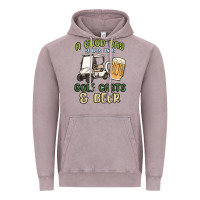 Vintage Zinc a god day starts with golf carts and beer Vintage Hoodie - MaliasSmallBusiness