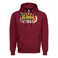 Burgundy summer vibes Zipper Hoodie - NancyCooperArtShop