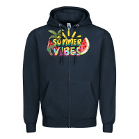 Navy summer vibes Zipper Hoodie - NancyCooperArtShop