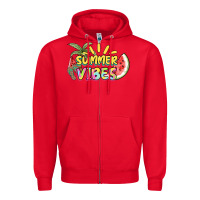 Red summer vibes Zipper Hoodie - NancyCooperArtShop