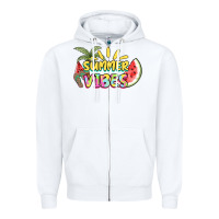White summer vibes Zipper Hoodie - NancyCooperArtShop