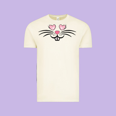 Bunny Face Easter Vintage Tee Designed By Maliassmallbusiness