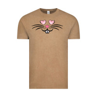 Vintage Coffee bunny face easter Vintage Tee - MaliasSmallBusiness