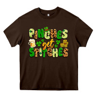 Chocolate Brown pinches get stitches Heavy Core Tee - Artiststas
