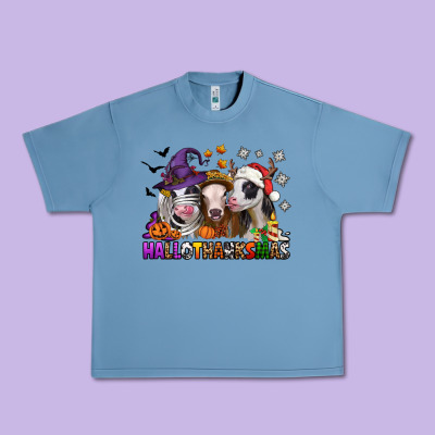 Happy Hallothanksmas Heifers Urban Heavy Tee Designed By Nancycooperartshop