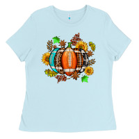 Fall Football Sunflower And Fall Ladies Tee | Teevron