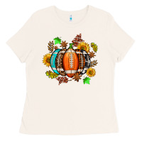 Bone fall football sunflower and fall Ladies Tee - AdoDesignShop