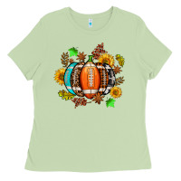 Matcha fall football sunflower and fall Ladies Tee - AdoDesignShop