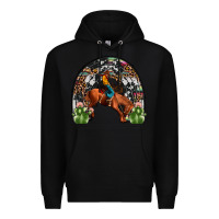 Black rodeo cowboy rainbow Premium Hoodie - JahusDesignShop