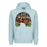 Blue Mist rodeo cowboy rainbow Premium Hoodie - JahusDesignShop