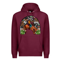 Burgundy rodeo cowboy rainbow Premium Hoodie - JahusDesignShop
