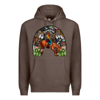 Coffee rodeo cowboy rainbow Premium Hoodie - JahusDesignShop