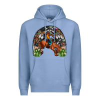Colony Blue rodeo cowboy rainbow Premium Hoodie - JahusDesignShop