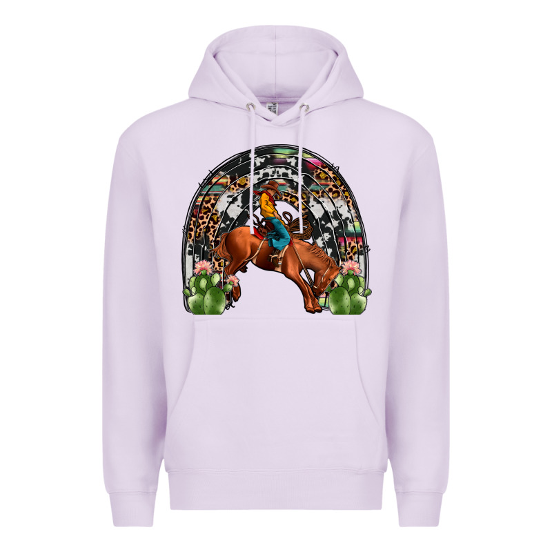 Rodeo Cowboy Rainbow Premium Hoodie by JahusDesignShop | Teevron
