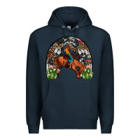Navy rodeo cowboy rainbow Premium Hoodie - JahusDesignShop