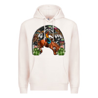Pale Pink rodeo cowboy rainbow Premium Hoodie - JahusDesignShop