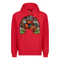 Red rodeo cowboy rainbow Premium Hoodie - JahusDesignShop
