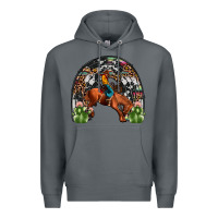 Rock rodeo cowboy rainbow Premium Hoodie - JahusDesignShop