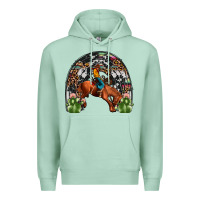 Seafoam rodeo cowboy rainbow Premium Hoodie - JahusDesignShop
