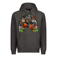 Smoke rodeo cowboy rainbow Premium Hoodie - JahusDesignShop