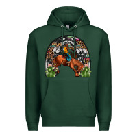 Sports Green rodeo cowboy rainbow Premium Hoodie - JahusDesignShop