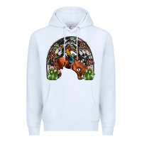 White rodeo cowboy rainbow Premium Hoodie - JahusDesignShop