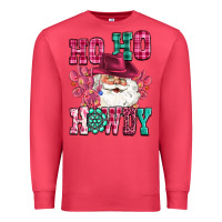 Cardinal ho ho howdy santa pink christmas Premium Sweatshirt - CowGirlArtShop