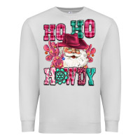 Ho Ho Howdy Santa Pink Christmas Premium Sweatshirt | Teevron