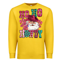 Lemon ho ho howdy santa pink christmas Premium Sweatshirt - CowGirlArtShop