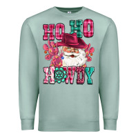 Seafoam ho ho howdy santa pink christmas Premium Sweatshirt - CowGirlArtShop