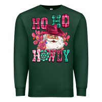 Sports Green ho ho howdy santa pink christmas Premium Sweatshirt - CowGirlArtShop