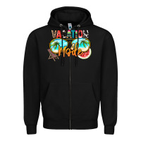 Black vacation mode Zipper Hoodie - NancyCooperArtShop