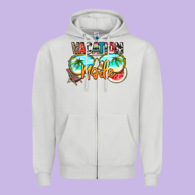 Vacation Mode Zipper Hoodie Designed By Nancycooperartshop