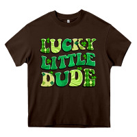 Chocolate Brown lucky little dude Heavy Core Tee - Artiststas