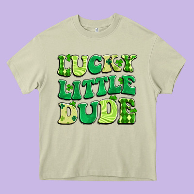 Lucky Little Dude Heavy Core Tee Designed By Artiststas