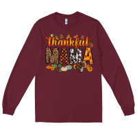 Burgundy thankful mama bbs Long Sleeve Tee - BundleAndBundleShop