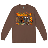 Chestnut thankful mama bbs Long Sleeve Tee - BundleAndBundleShop