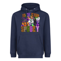 Navy tis the season to be spooky Heavyweight Hoodie - CowGirlArtShop