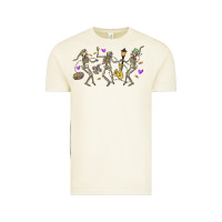 Vintage Arctic dancing skeletons mardi gras Vintage Tee - MaliasSmallBusiness