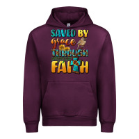Mauve Wine saved by grace through faith Urban Hoodie - BundleAndBundleShop