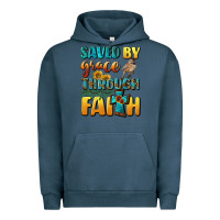 Pigment Midnight Navy saved by grace through faith Urban Hoodie - BundleAndBundleShop