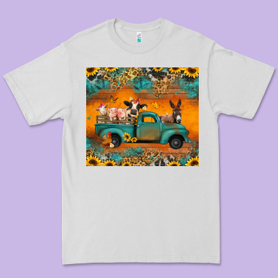 Farm Animals Truck Premium Tee Designed By Jasminsmagicworld