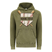 Vintage Olive preview custom baseball Vintage Hoodie - MaliasSmallBusiness
