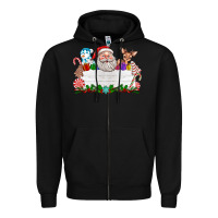 Black custom name christmas Zipper Hoodie - texasbilliewilder